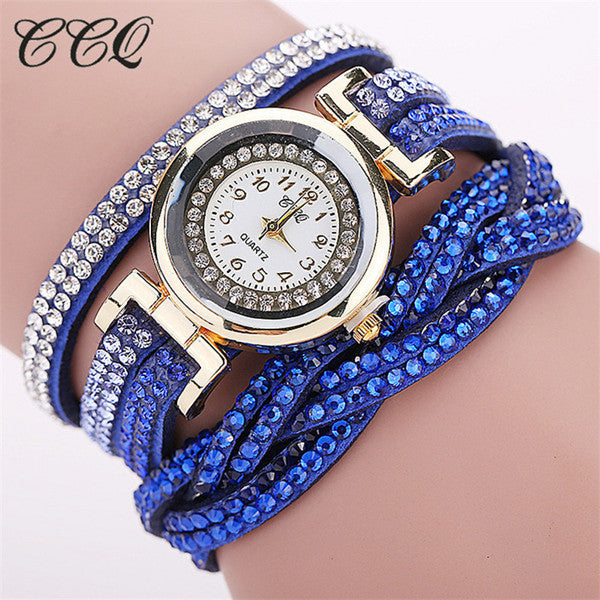 Luxury Rhinestone Bracelet Ladies Quartz