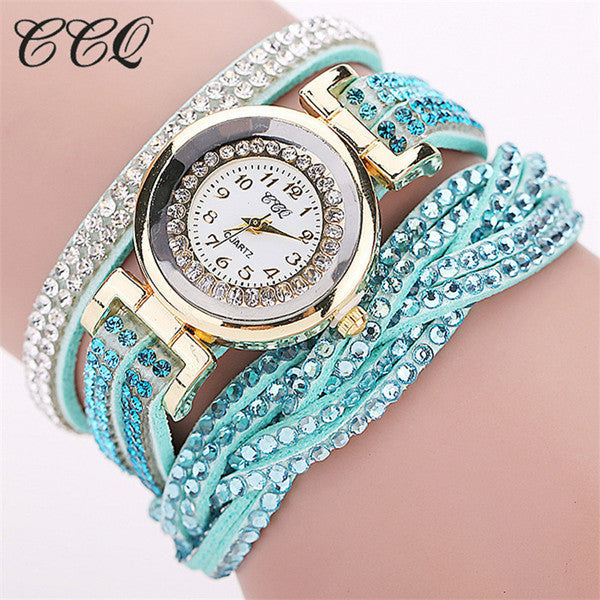 Luxury Rhinestone Bracelet Ladies Quartz