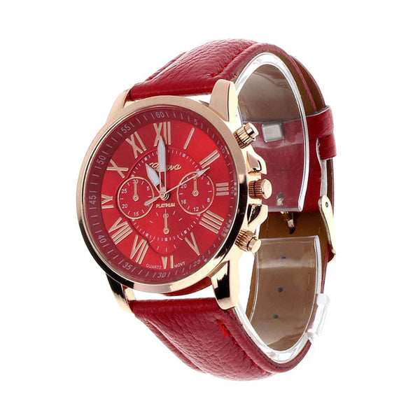 Beautiful Roman Numeral Leather Watch